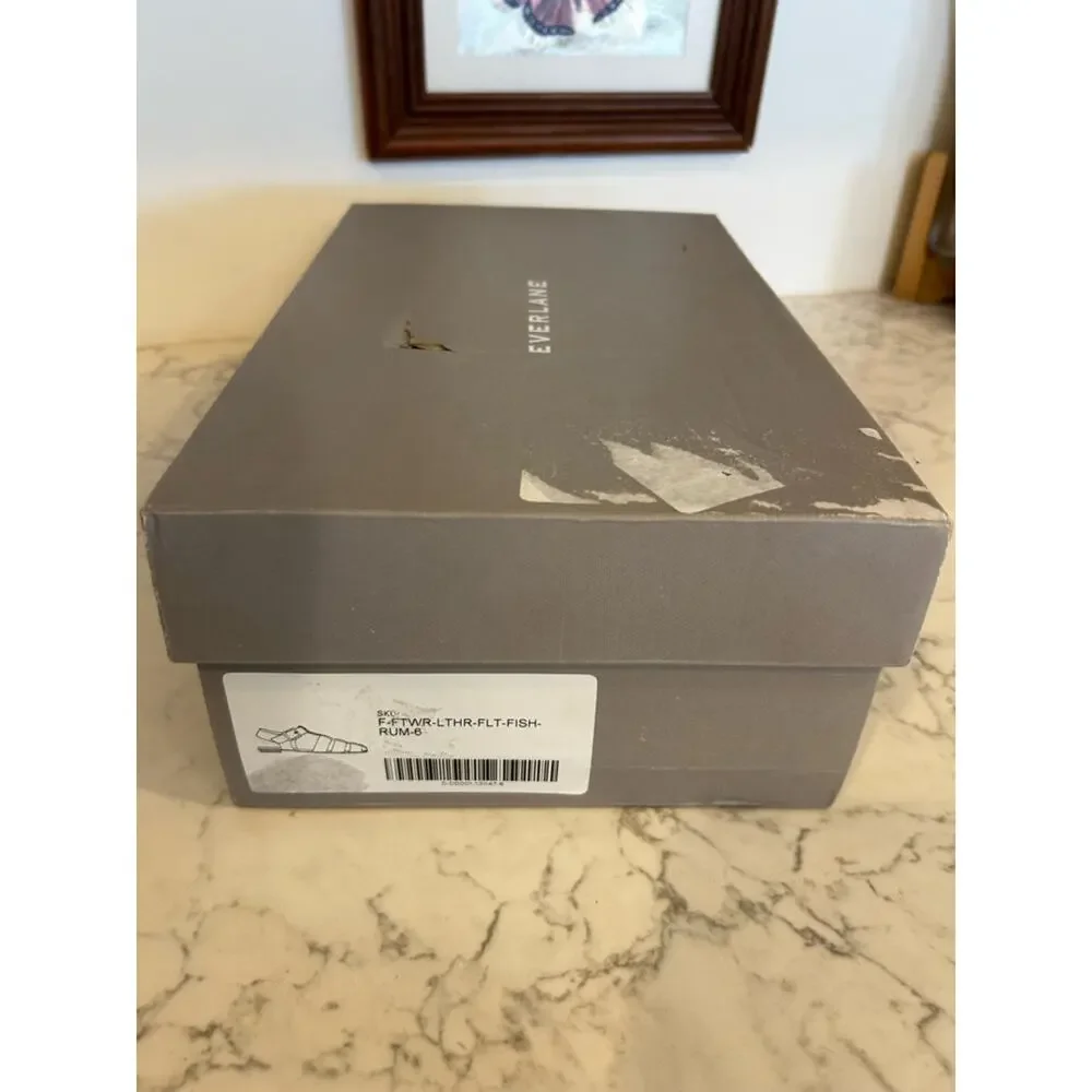 Everlane The Day Fisherman‎ Sandal Rum Brown Leather Strappy Shoe Size 6